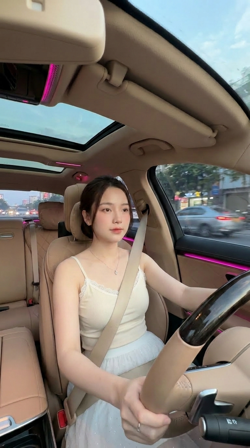 Workflow tạo video affiliate thời trang nữ pov xe hơi